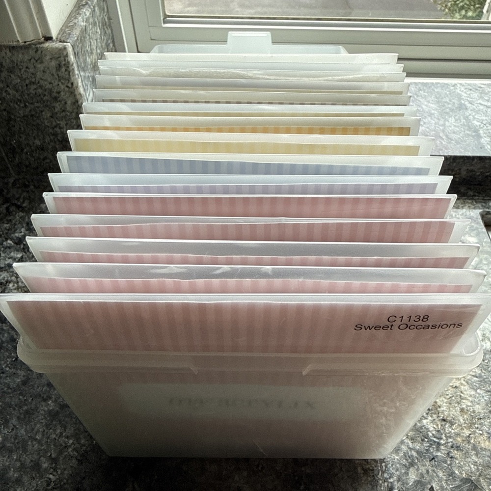 Lot of 15 CTMH Close to My Heart Acrylix Stamp Sets with Storage Box Organizer